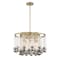 Designers Fountain Villa Rose 8 Light Glam Brushed Gold with Clear And Smoke Glass Drops Shades Chandelier D208C-8CH-BG - alternate 1
